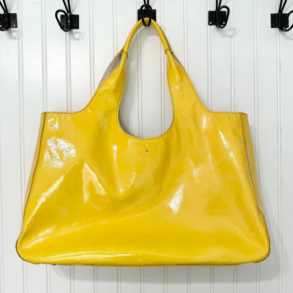 Kate Spade New York Harrison Street Patent Adele Shoulder Bag Yellow